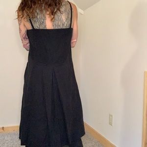 Noctex black linen dress